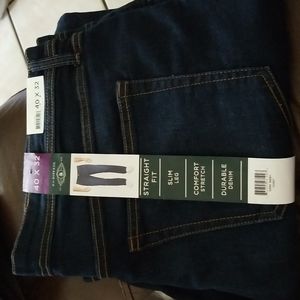 G.H. BASS & CO Dark Wash Jeans 40 x 32 New with Tags Great All Season Je…